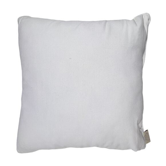 Stratford Home Throw Pillow Tufted Needlepoint 16" Square Ivory Gold Paisley - Picture 5 of 10